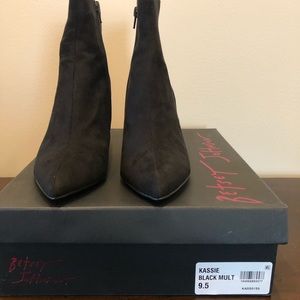 Suede and jeweled boots